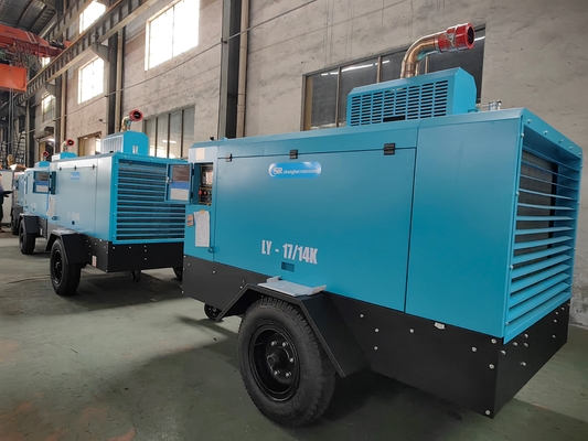 CE/ISO9001 200PSI 150-160HP Diesel Fueled Screw Compressor for Industrial Applications