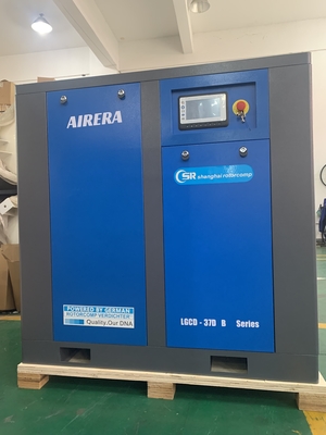 LGCD-37KW Electric Rotary Screw Air Cooling Compressor Air Cooling Type Belt Driven Cooling Air Flow 4800M3/hr