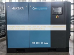 Shanghai Rotorcomp OGFD-22D C VP Oil Free Screw Compressor with Cooling Mode Water-cooled and Direct Drive